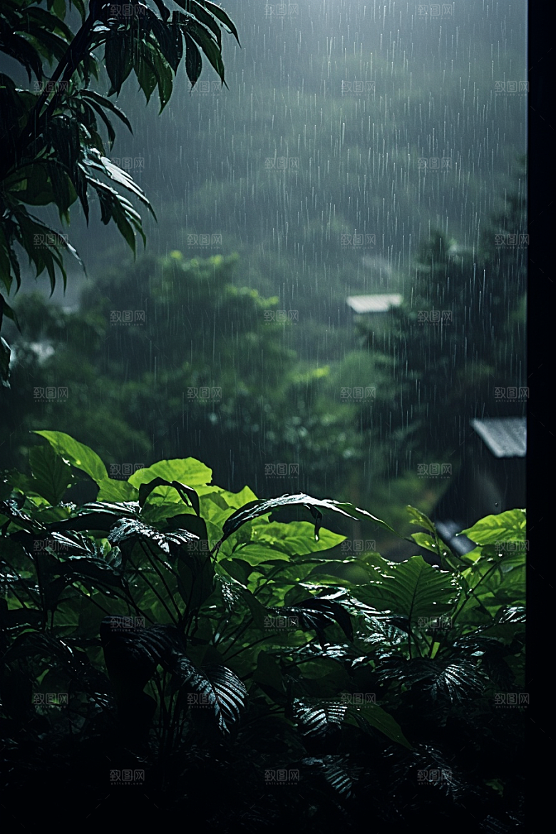 暴雨室外安静摄影图