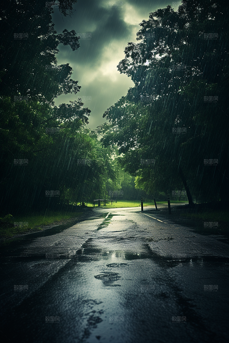 暴雨环境安静摄影图