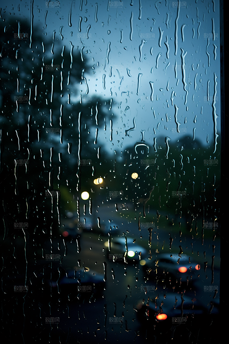 暴雨下雨安静摄影图