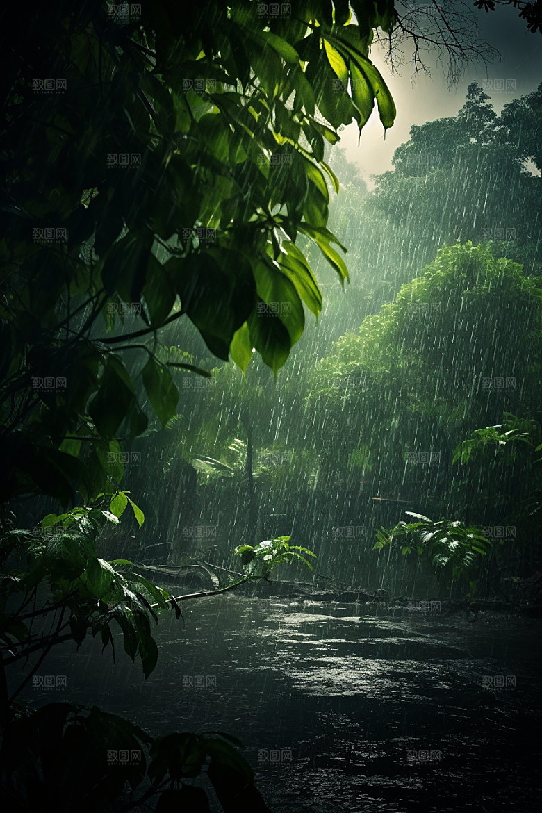 暴雨高清室外摄影图