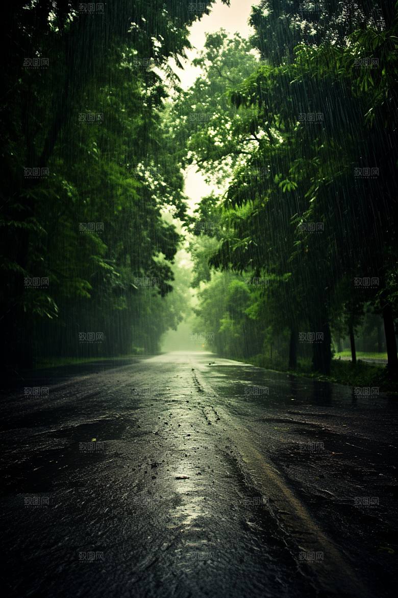 暴雨户外环境摄影图