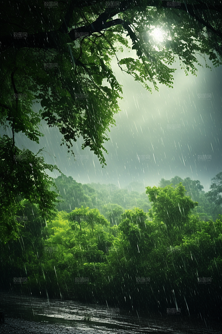 暴雨环境安静摄影图