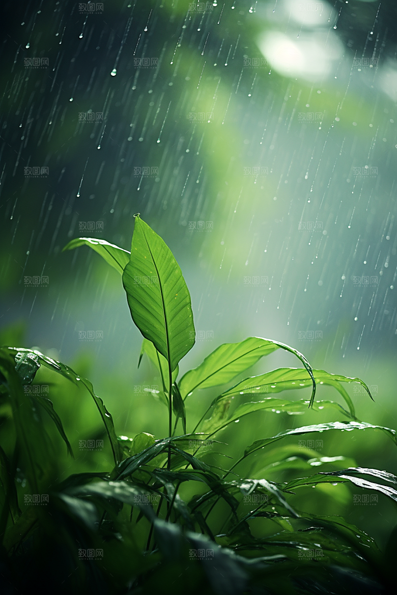 暴雨雨夜安静摄影图