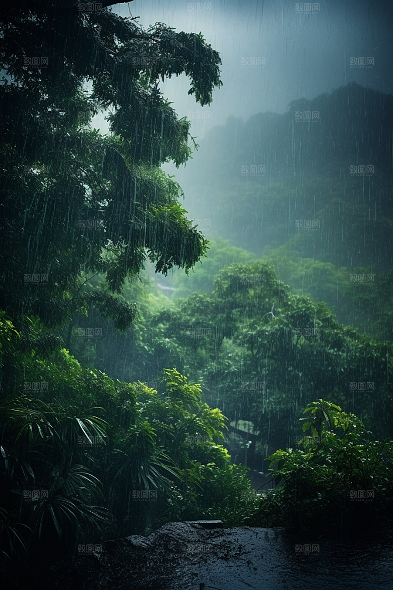 暴雨户外高清摄影图