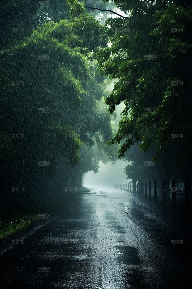 暴雨高清安静摄影图