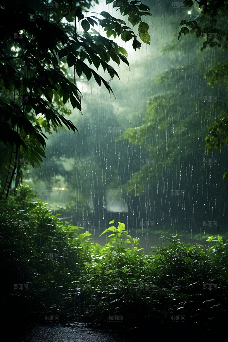暴雨室外安静摄影图