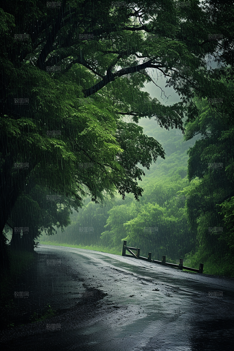 暴雨大雨雨夜摄影图