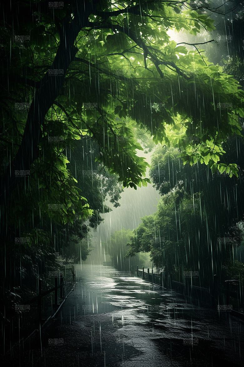 暴雨自然高清摄影图