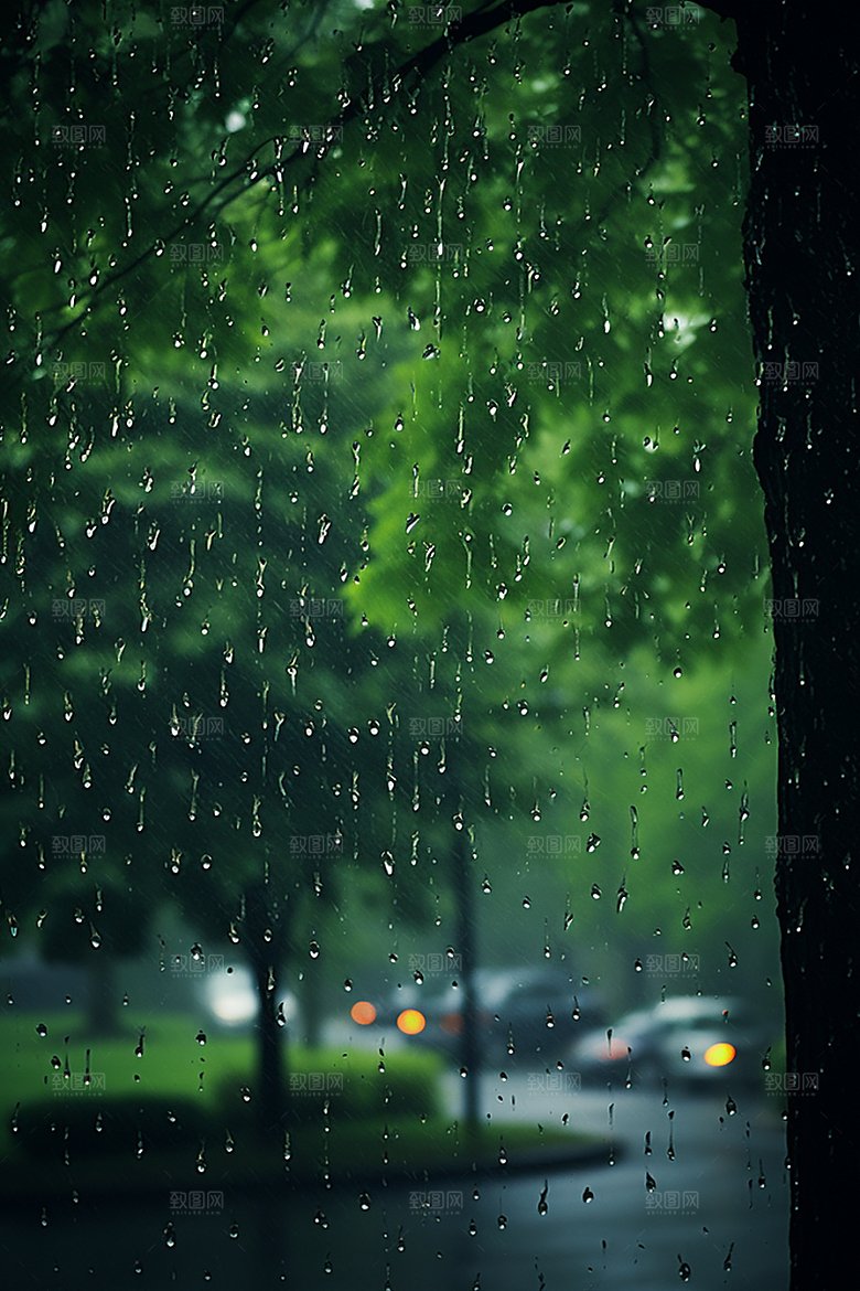 暴雨雨夜大雨摄影图