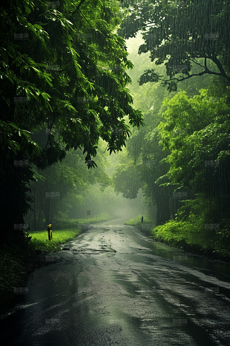 暴雨安静户外摄影图