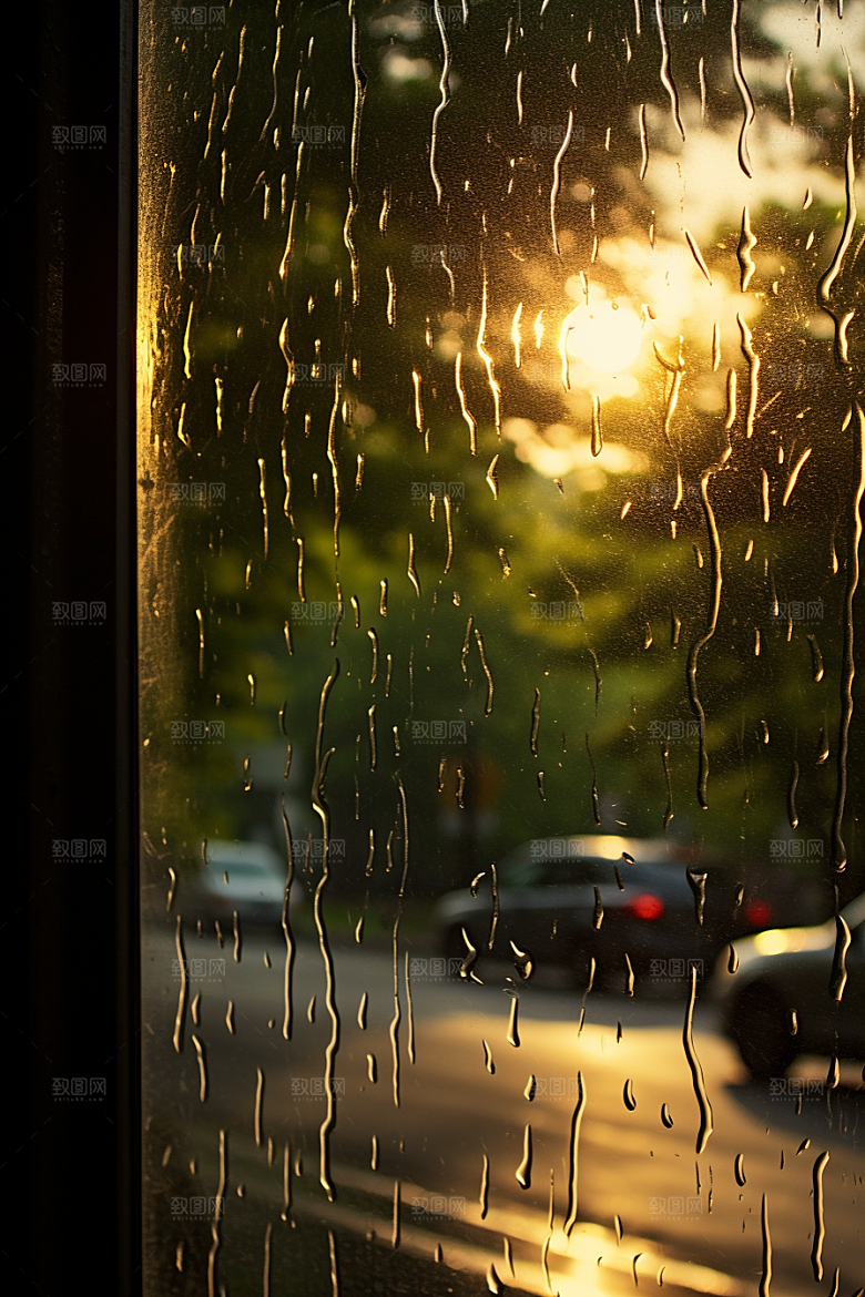 暴雨下雨雨天摄影图