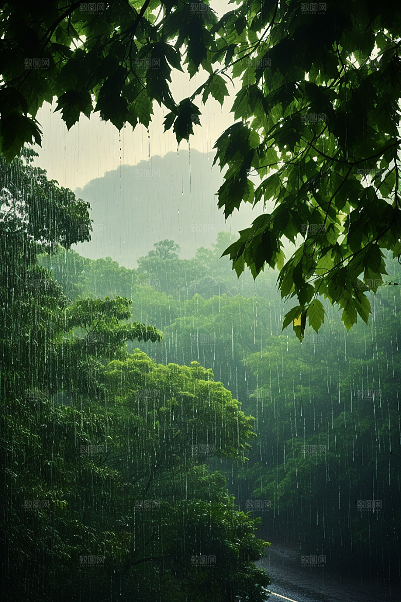 暴雨大雨雨夜摄影图