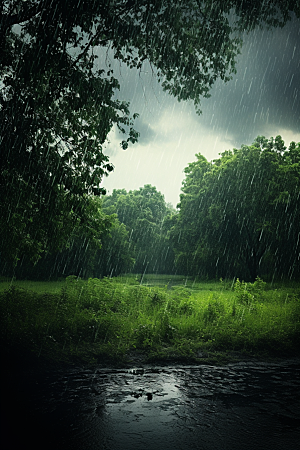 暴雨大雨高清摄影图
