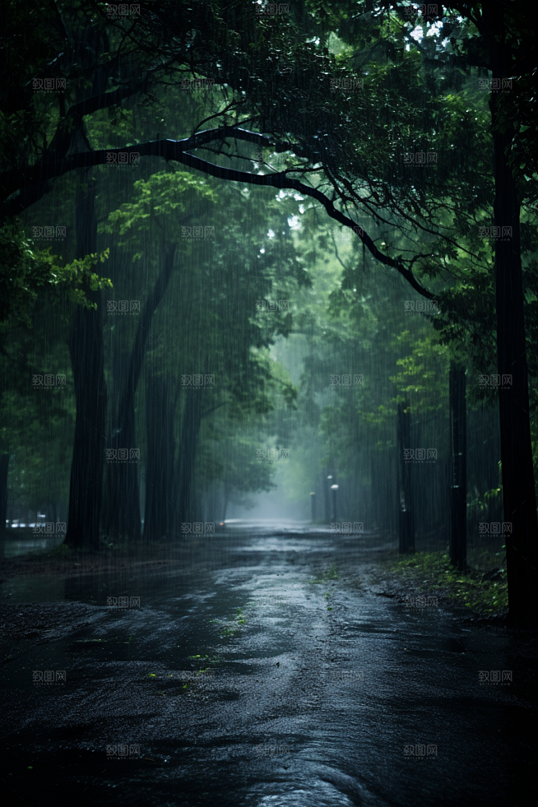 暴雨自然安静摄影图