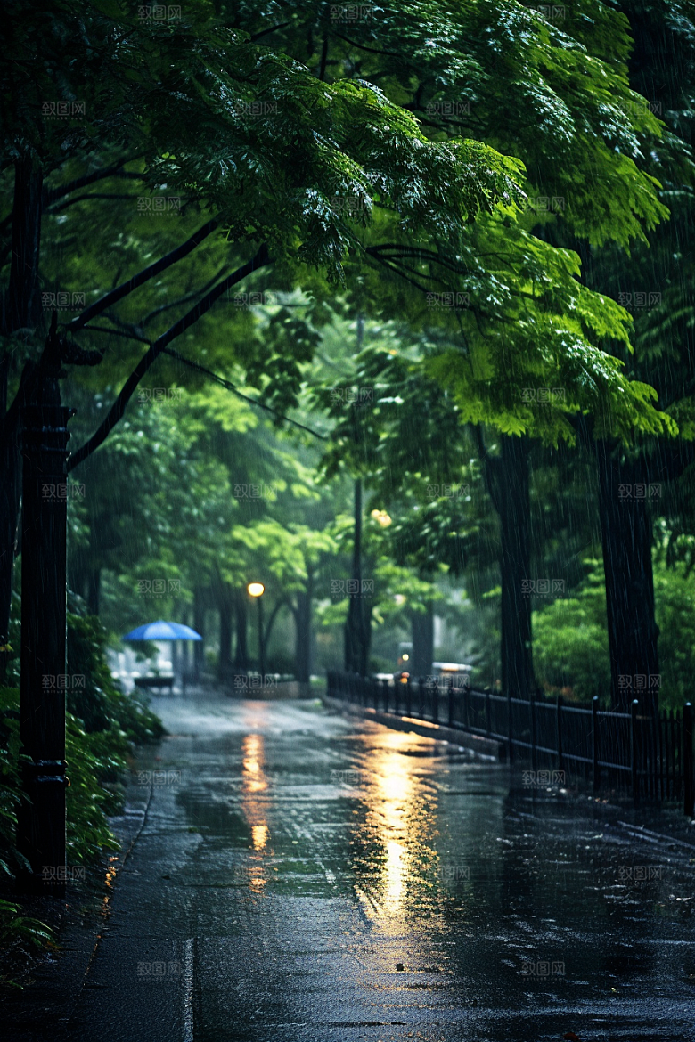 暴雨下雨雨夜摄影图