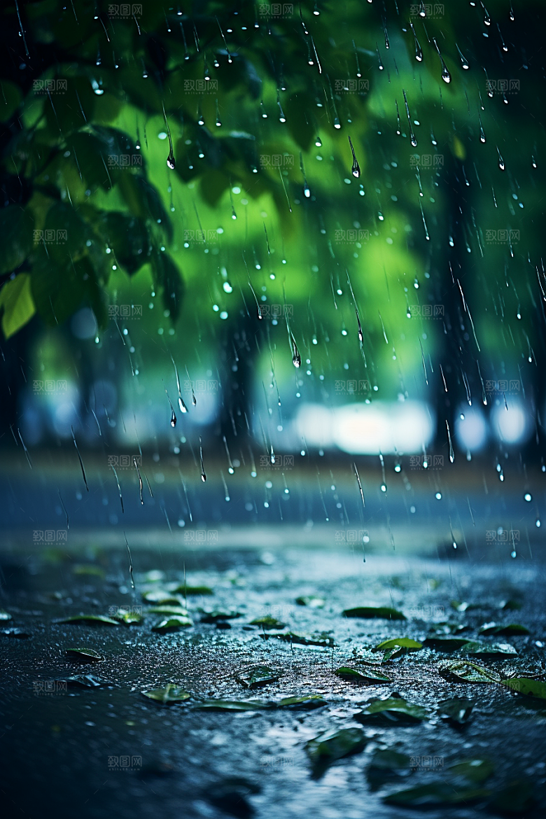 暴雨下雨雨天摄影图