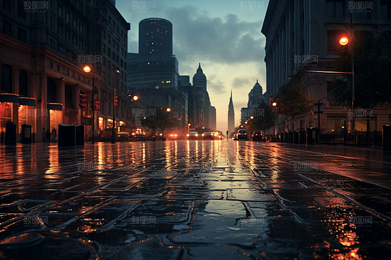 暴雨环境大雨摄影图