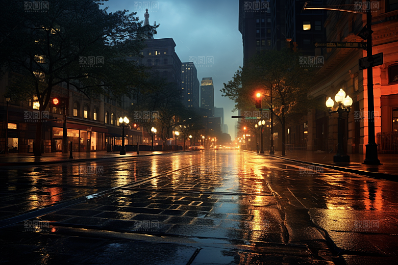 暴雨下雨雨天摄影图