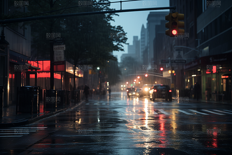 暴雨自然下雨摄影图