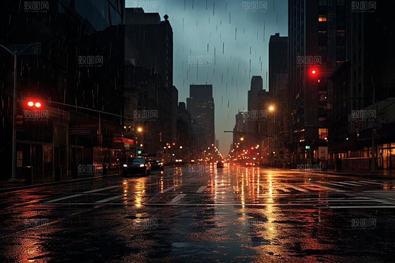 暴雨大雨雨天摄影图