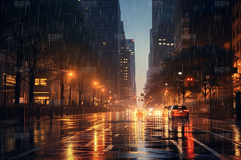 暴雨下雨大雨摄影图