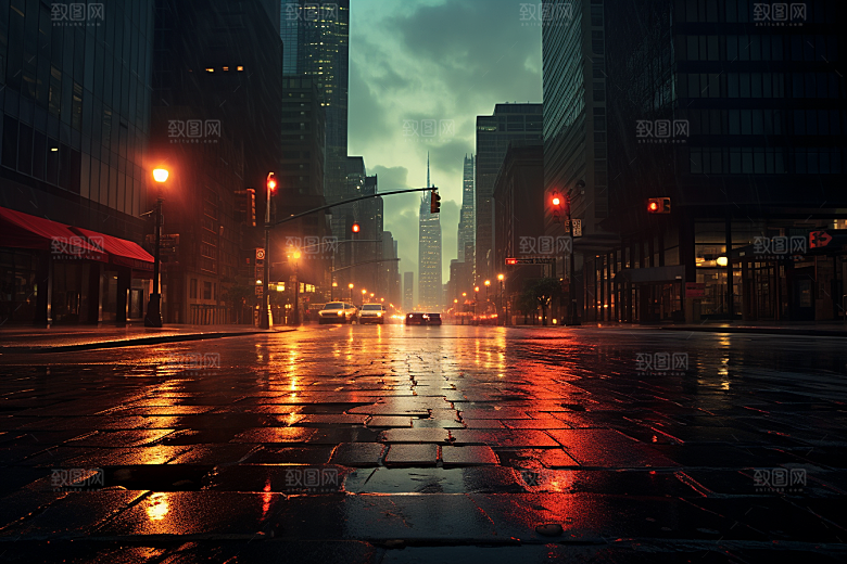 暴雨室外大雨摄影图