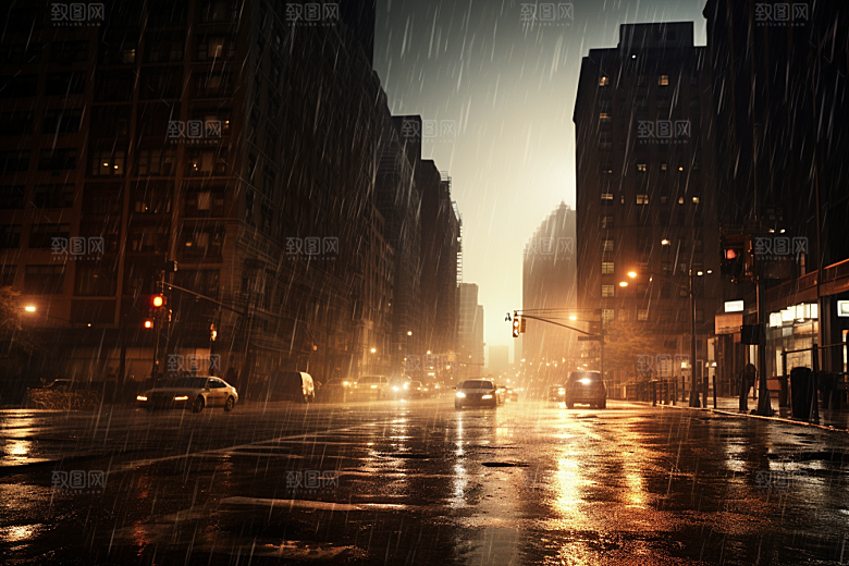 暴雨室外雨天摄影图