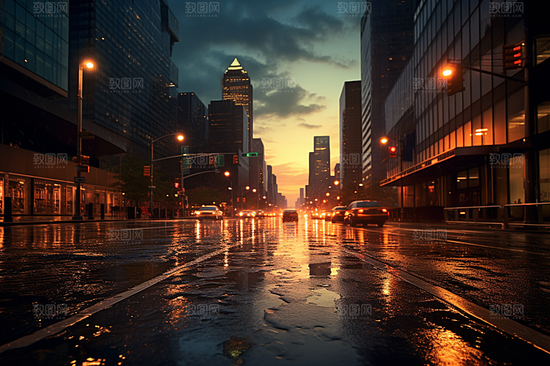 暴雨安静雨夜摄影图