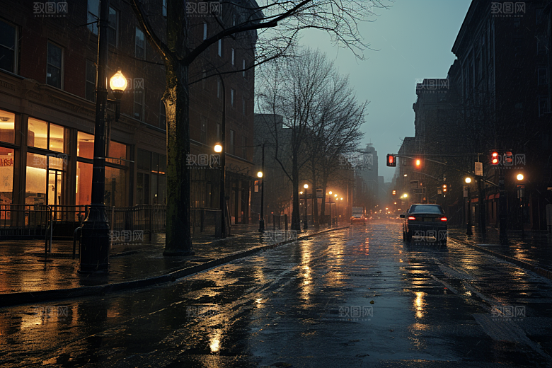 暴雨高清雨夜摄影图