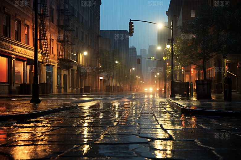 暴雨户外室外摄影图