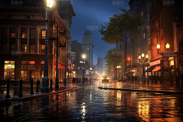 暴雨环境自然摄影图