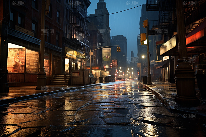 暴雨室外安静摄影图