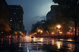 暴雨大雨高清摄影图