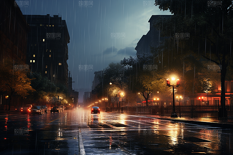 暴雨大雨高清摄影图