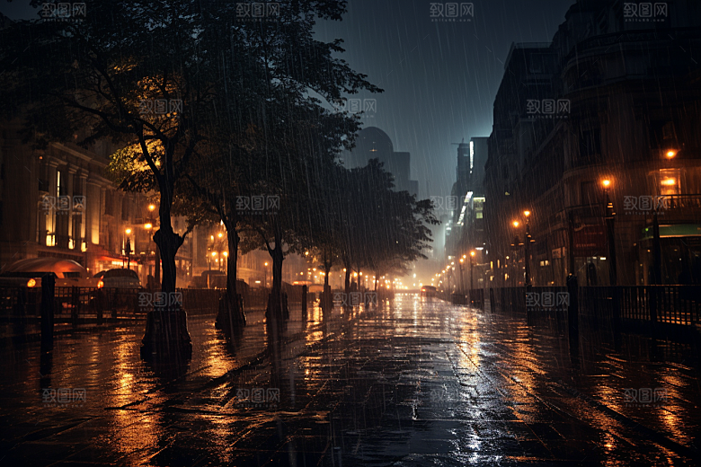 暴雨室外安静摄影图