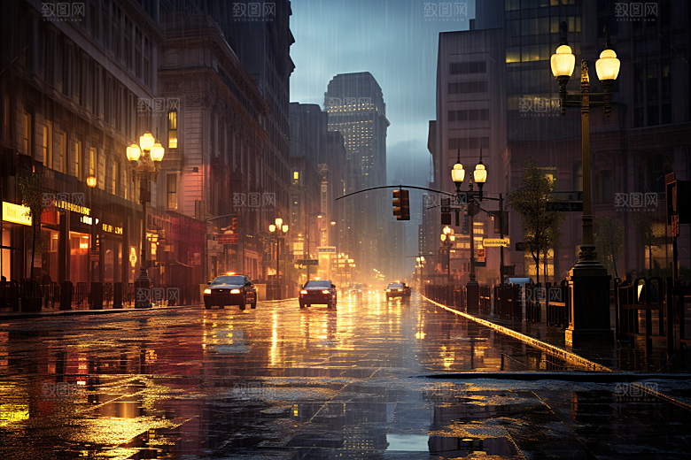 暴雨自然雨天摄影图