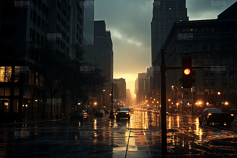 暴雨环境高清摄影图