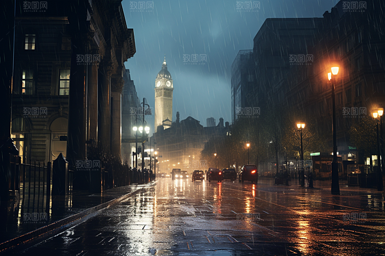暴雨雨天大雨摄影图
