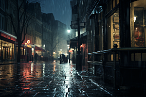 暴雨安静户外摄影图