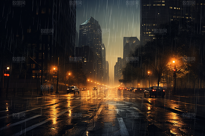 暴雨户外高清摄影图