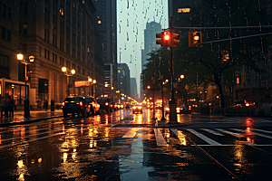 暴雨雨天安静摄影图