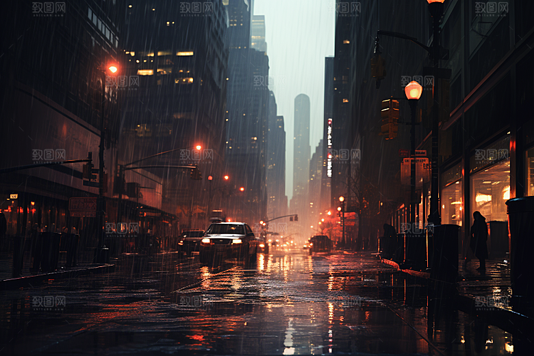 暴雨室外安静摄影图