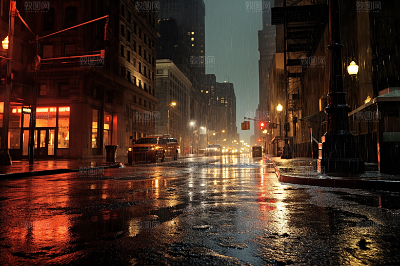 暴雨雨天环境摄影图