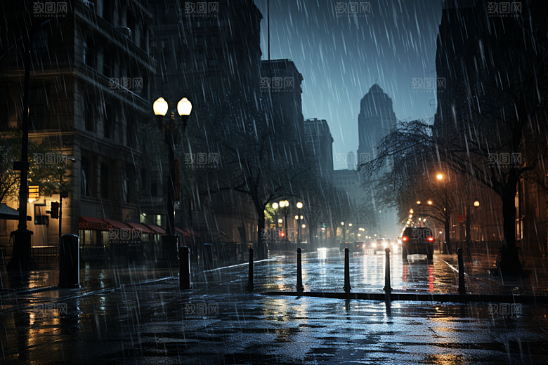 暴雨安静自然摄影图