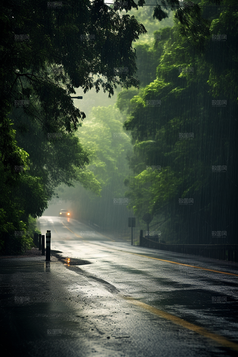 暴雨户外雨天摄影图
