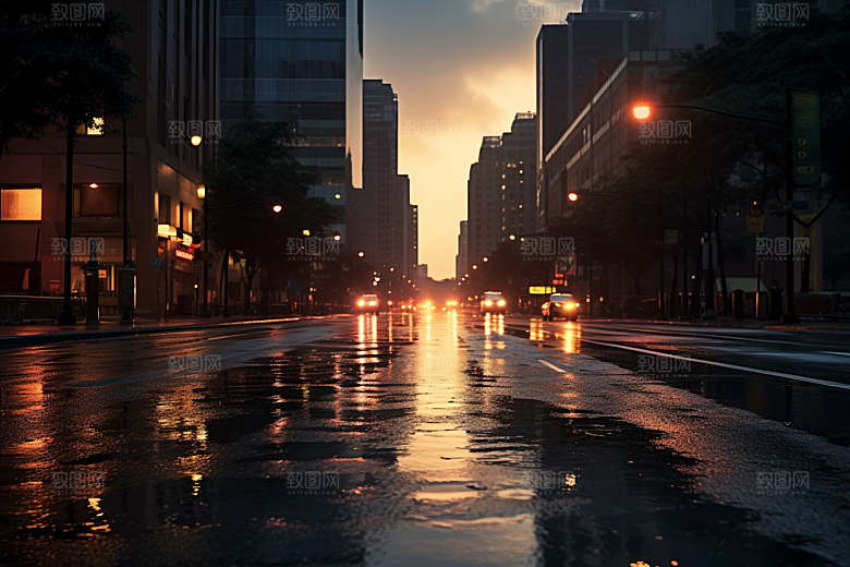 暴雨自然环境摄影图