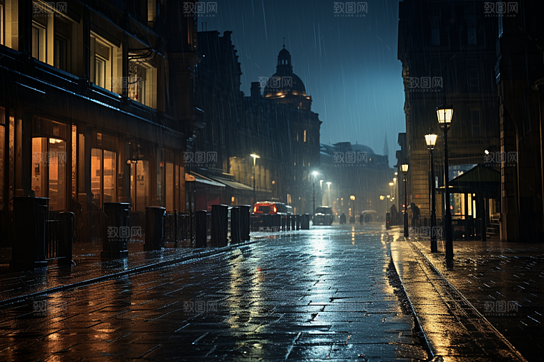 暴雨雨天高清摄影图