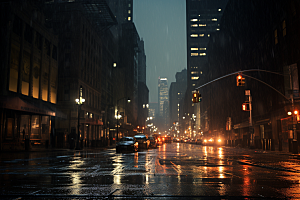 暴雨室外雨天摄影图
