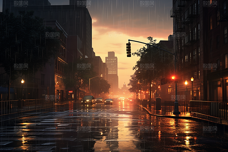 暴雨自然雨天摄影图