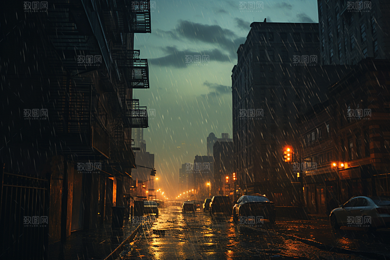 暴雨室外高清摄影图